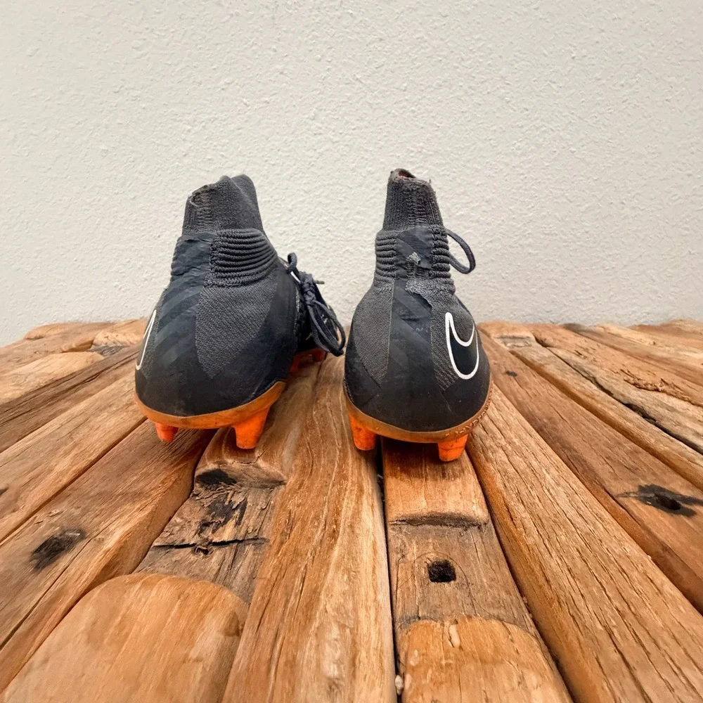 Nike Hypervenom Phantom 3 Elite DF FG Soccer Cleats Grey Orange Flyknit ACC